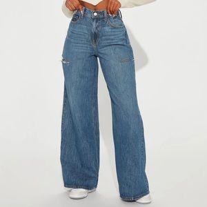 Cello - Super Wide Leg - High Waisted Jeans